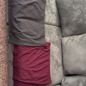 Lane Bryant Gray and Burgundy Pencil Skirt